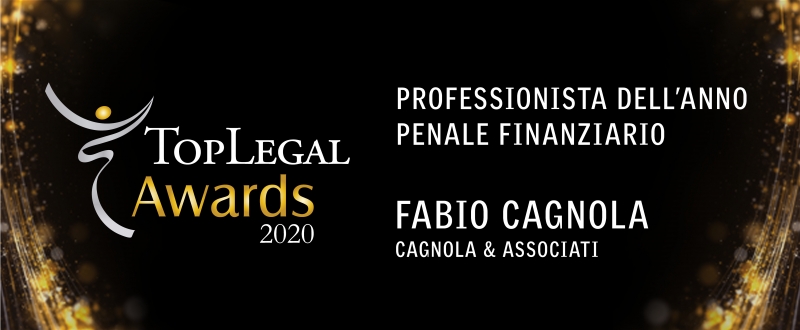 Avv. Fabio Cagnola Professionista 2020 Penale Finanziario